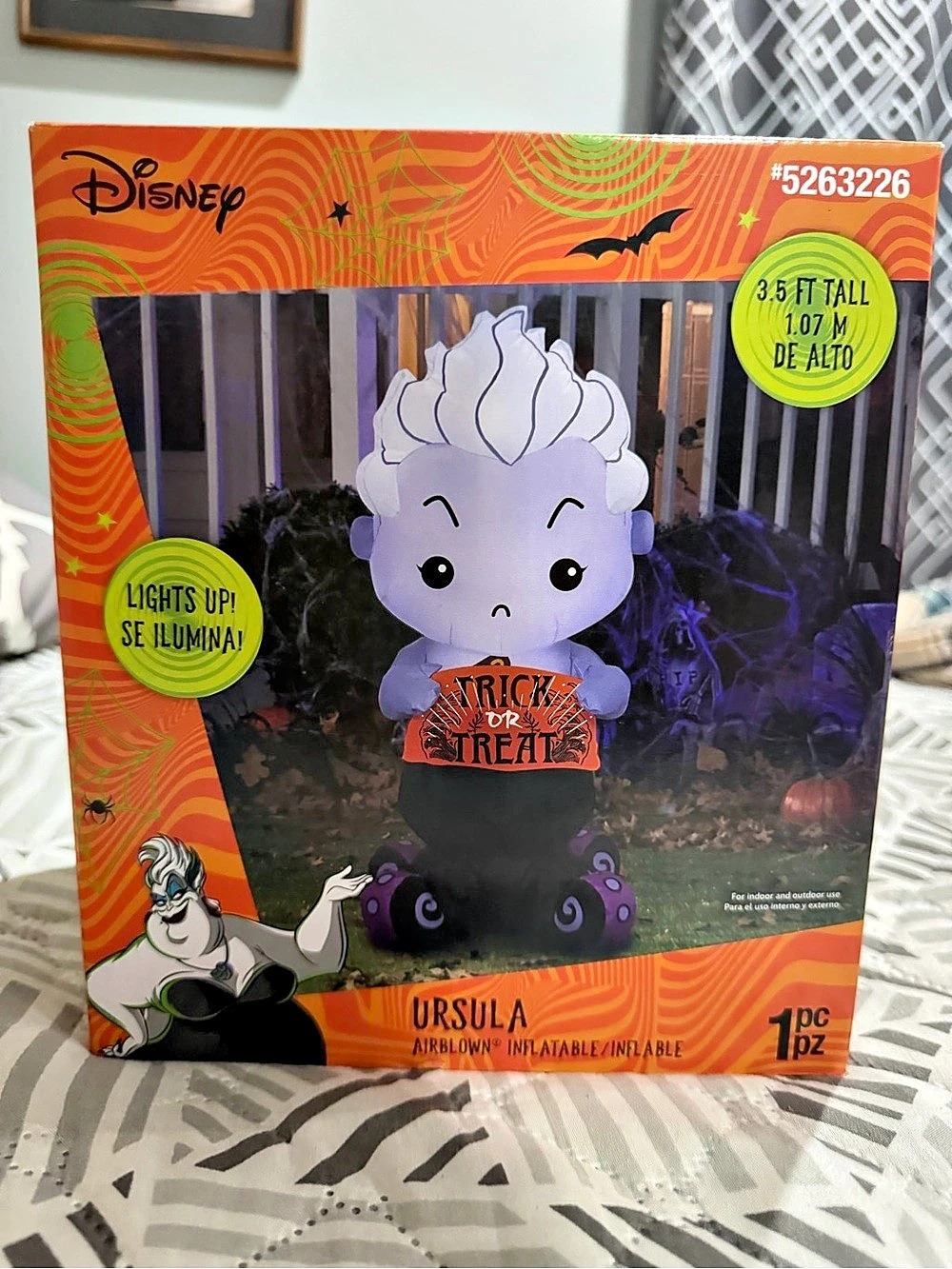 Disney Villains Ursula Light Up Airblown Inflatable 3.5 Ft Villains Decor NWT